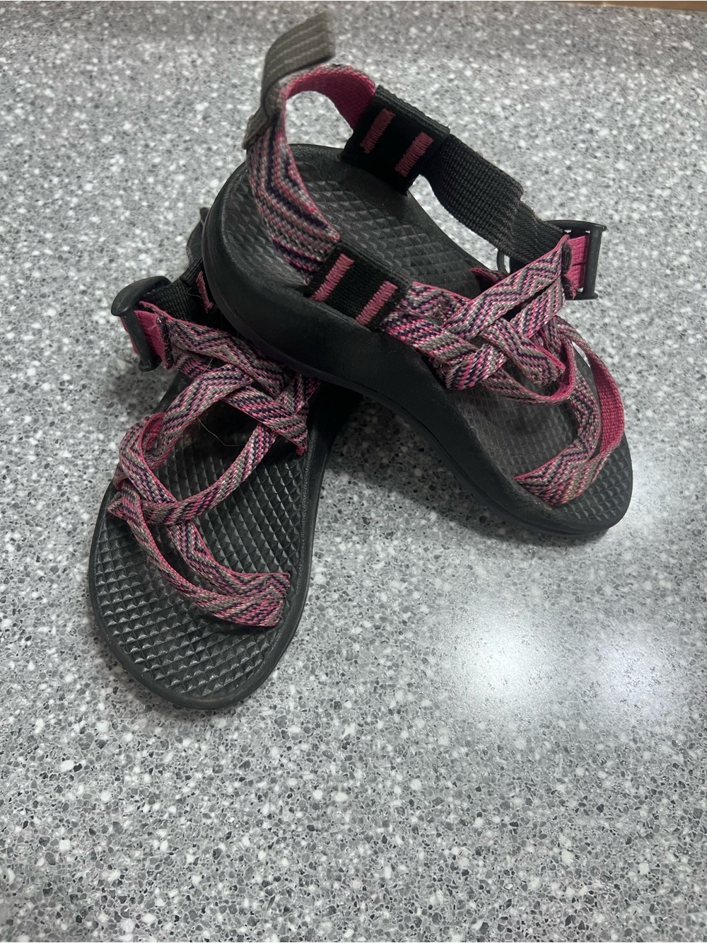 Kids Chaco Sport Sandals - Pink and Black
